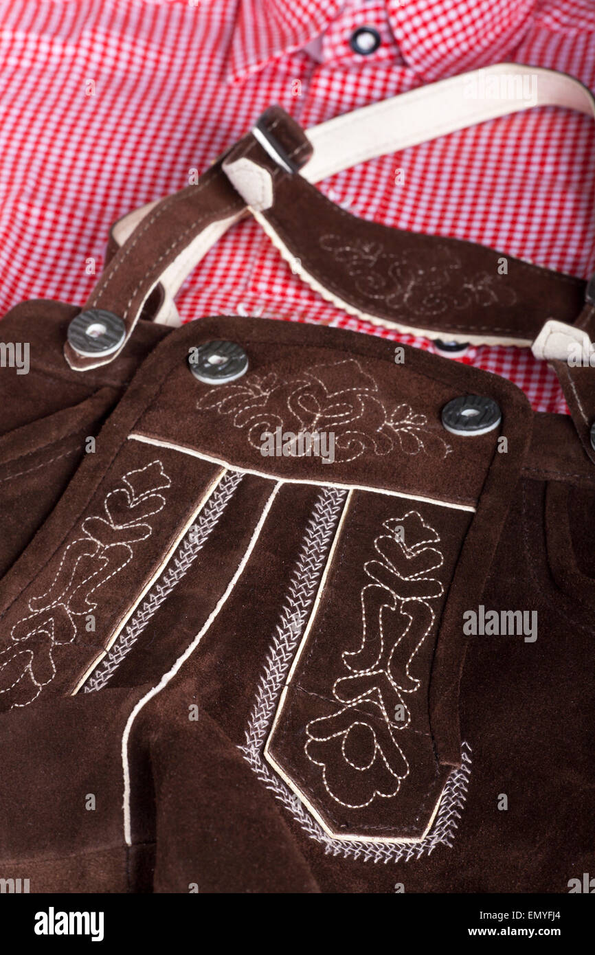 Nahaufnahme der bayerischen Tracht Stockfoto
