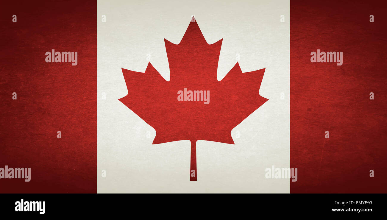 Grunge Flagge Kanadas Stockfoto
