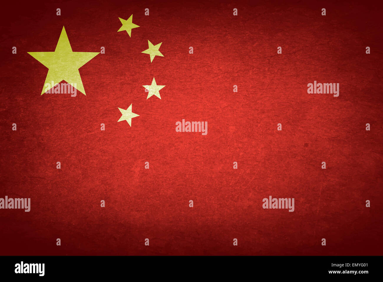 Grunge-Flagge China Stockfoto