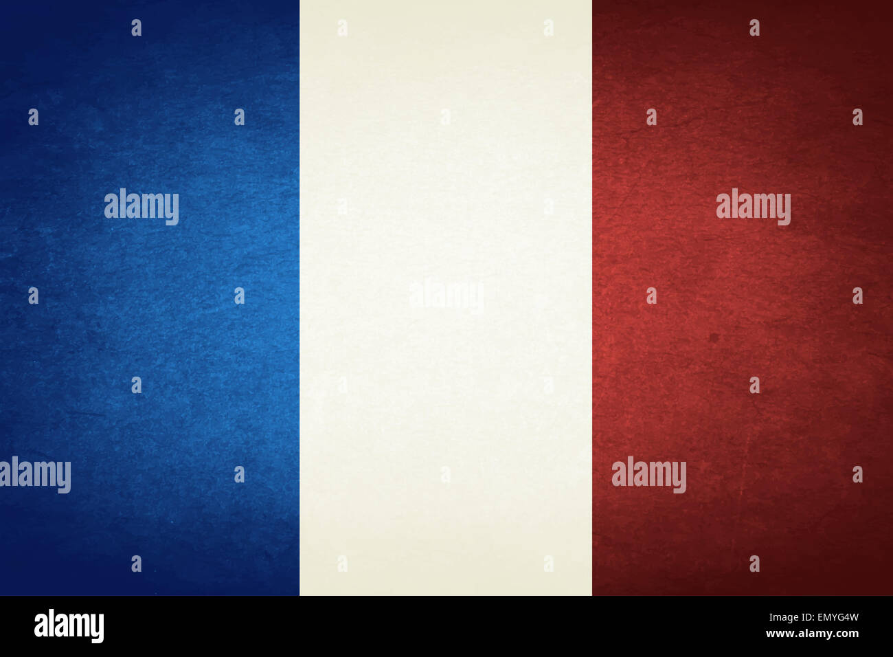 Grunge-Flagge Frankreichs Stockfoto