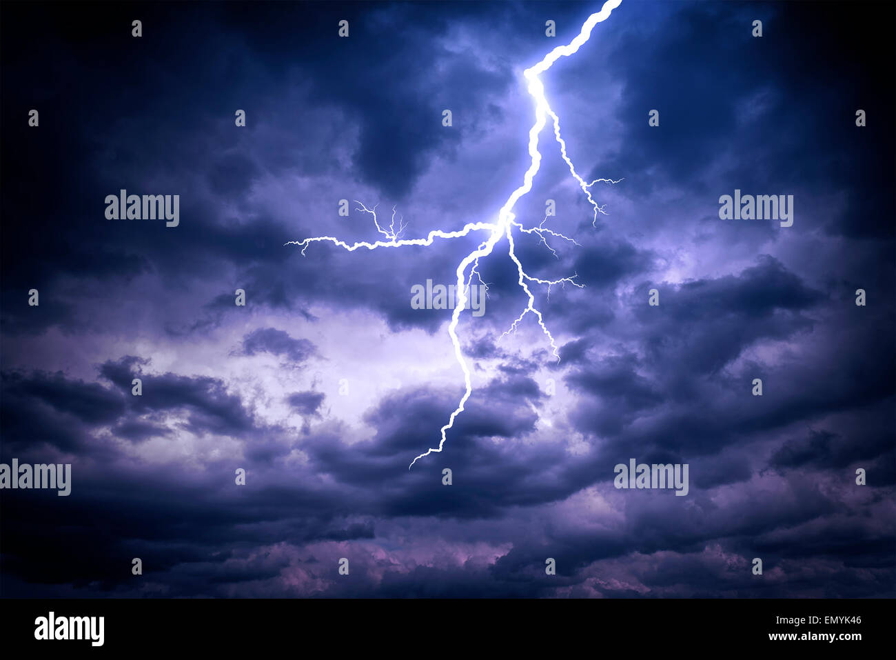 Blitzeinschlag Stockfoto