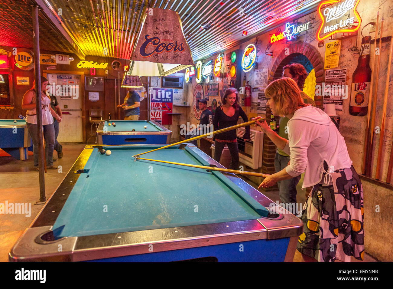 Eisenbahn-Blues Alpine. Texas. USA Stockfoto