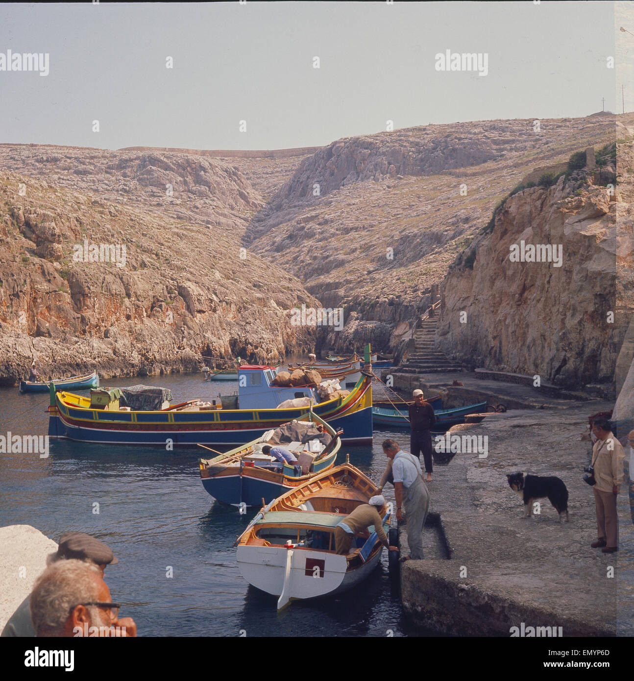 Malta, Blaue Grotte Stockfoto