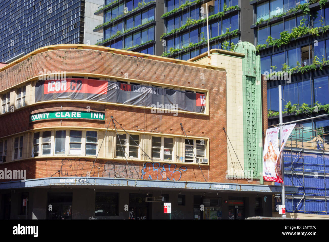 Eines der vielen Art-deco-Pubs in Australien. Au Stockfoto