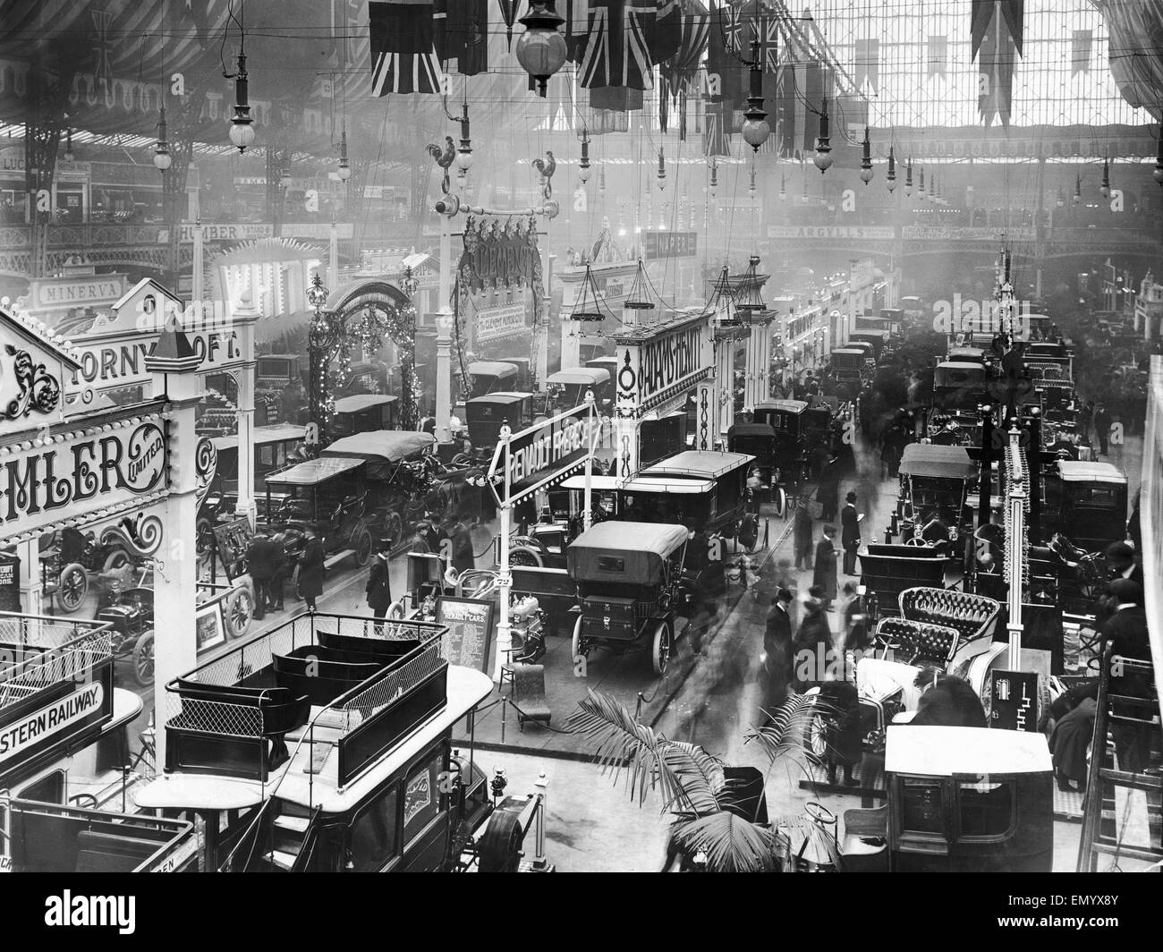 Gesamtansicht der 1905 statt Motor Show in Olympia 24. November 1905 Stockfoto