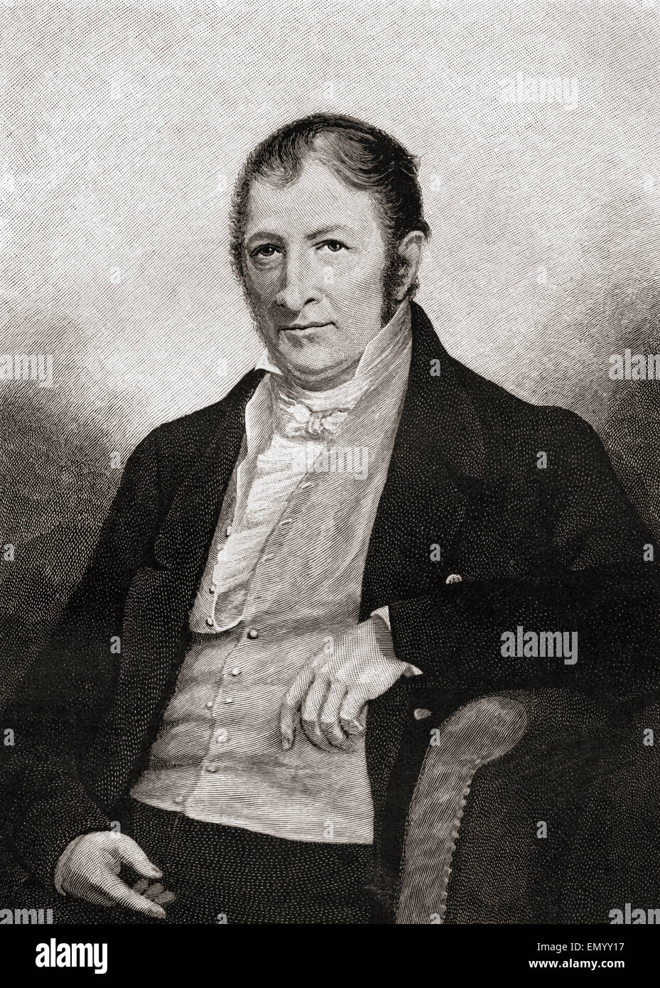 Eli Whitney, 1765 – 1825.   US-amerikanischer Erfinder am besten bekannt für die Erfindung der Cotton Gin. Stockfoto