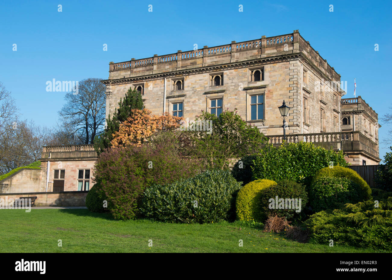 Frühling auf Nottingham Castle, Nottinghamshire, England UK Stockfoto