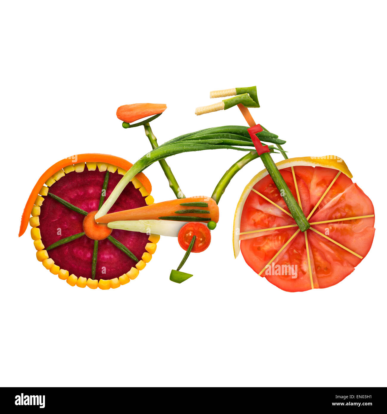 Veggie-Fahrrad. Stockfoto