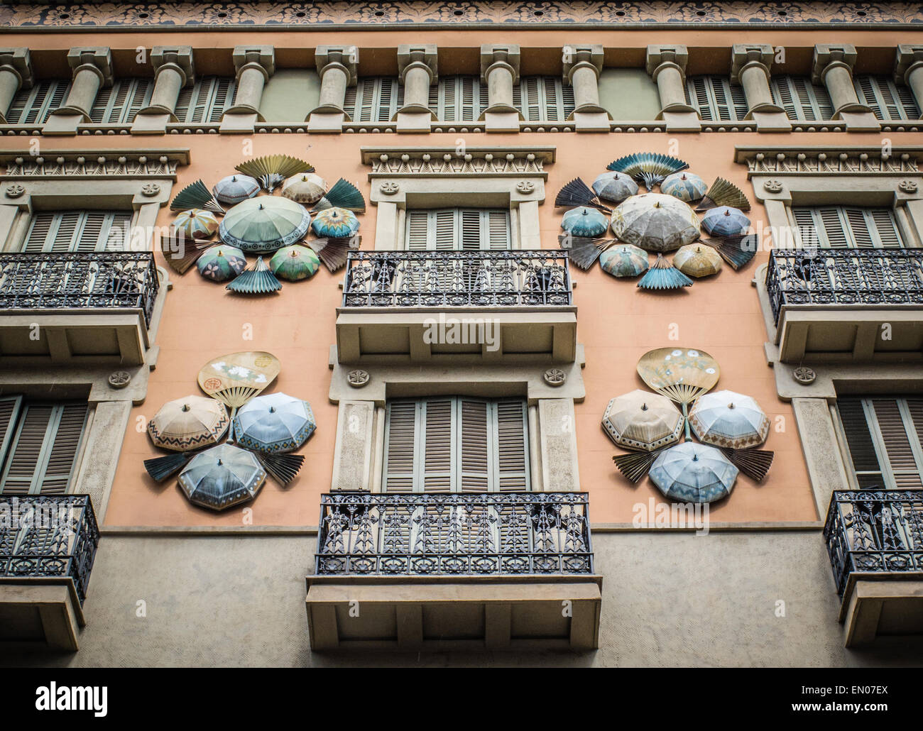 Casa Bruno Quadros, Barcelona, Spanien Stockfoto