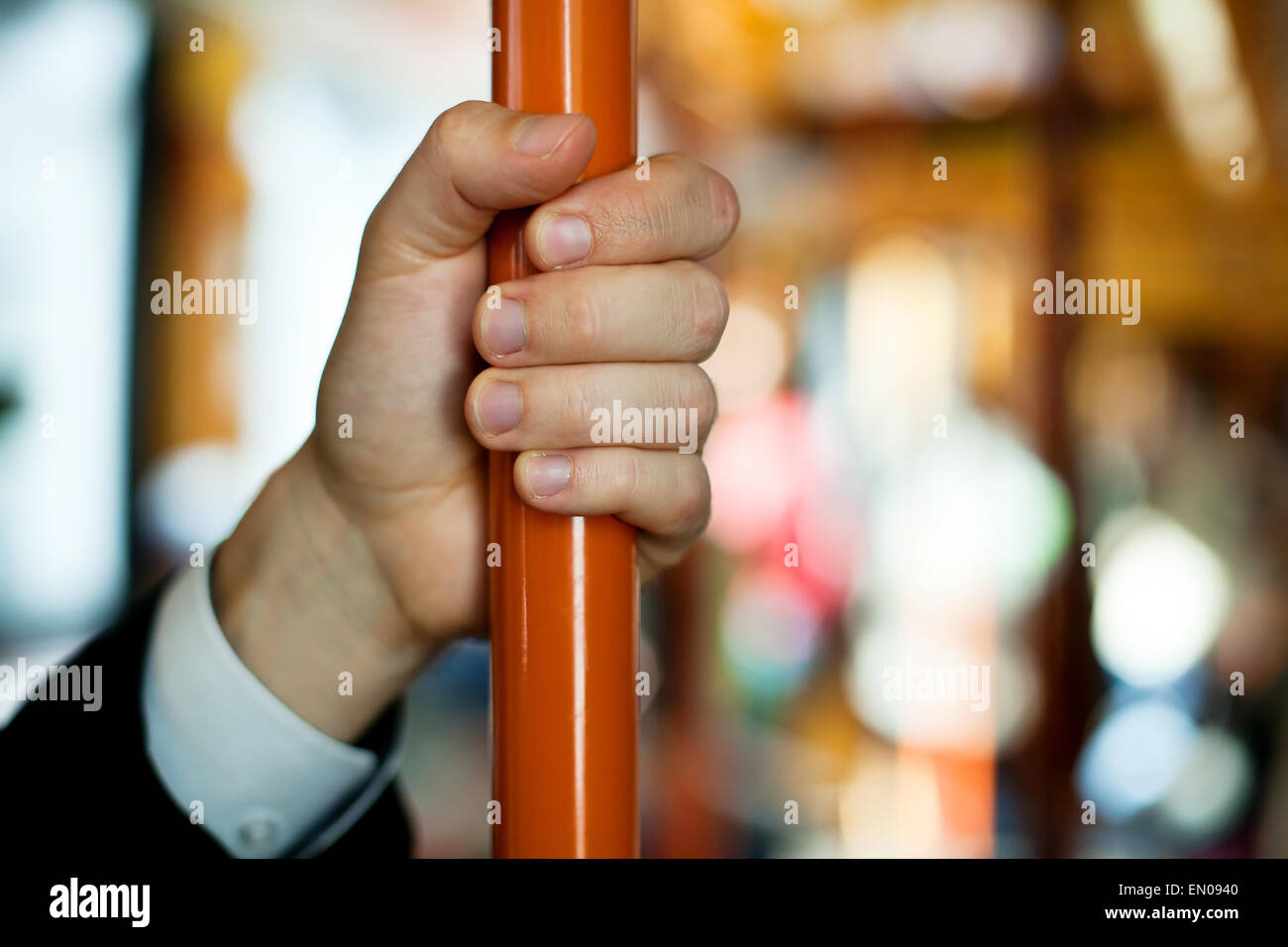 Passagiere im bus Stockfoto