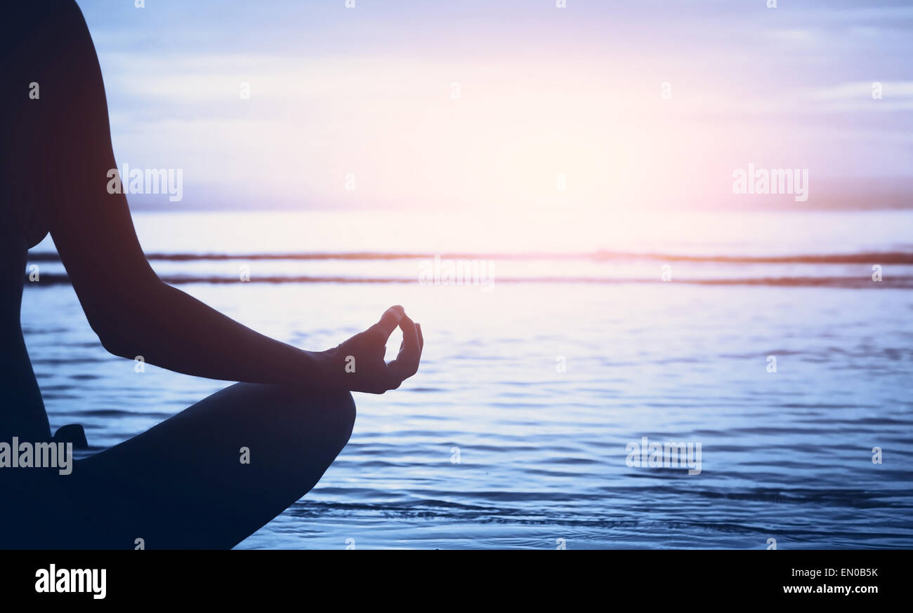 Wellness Konzept, Yoga-Hintergrund Stockfoto