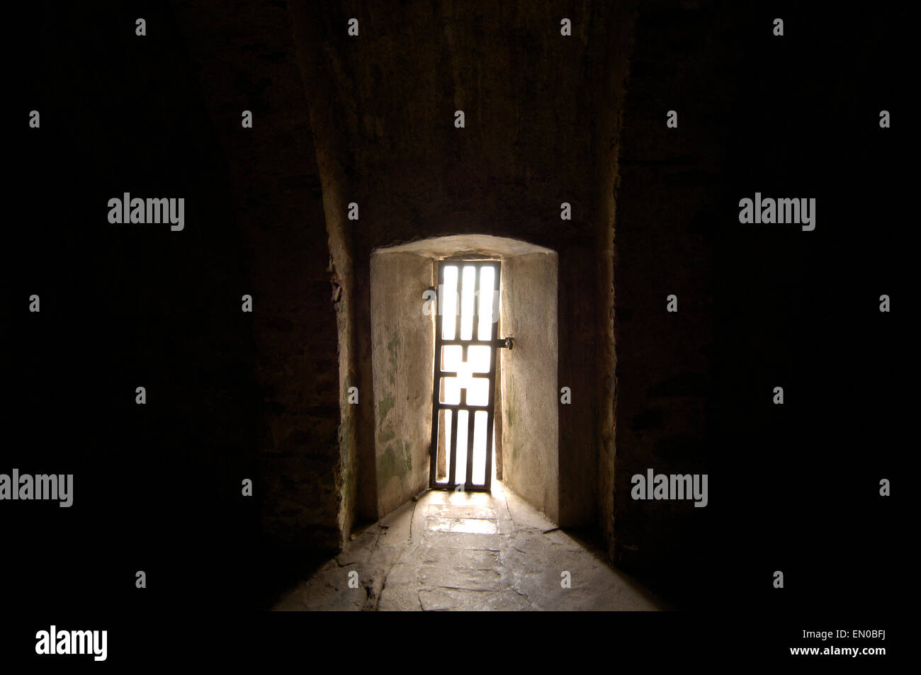 Der berüchtigte 'Door of no Return' an der Elmina Slave Castle in Elmina, Ghana, Westafrika. Stockfoto