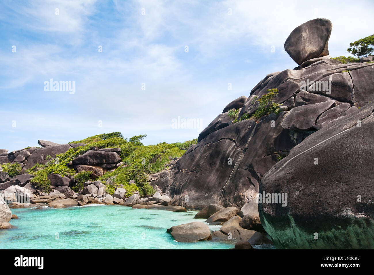 wunderschöne Paradiesstrand auf den Similan Inseln, Thailand Stockfoto