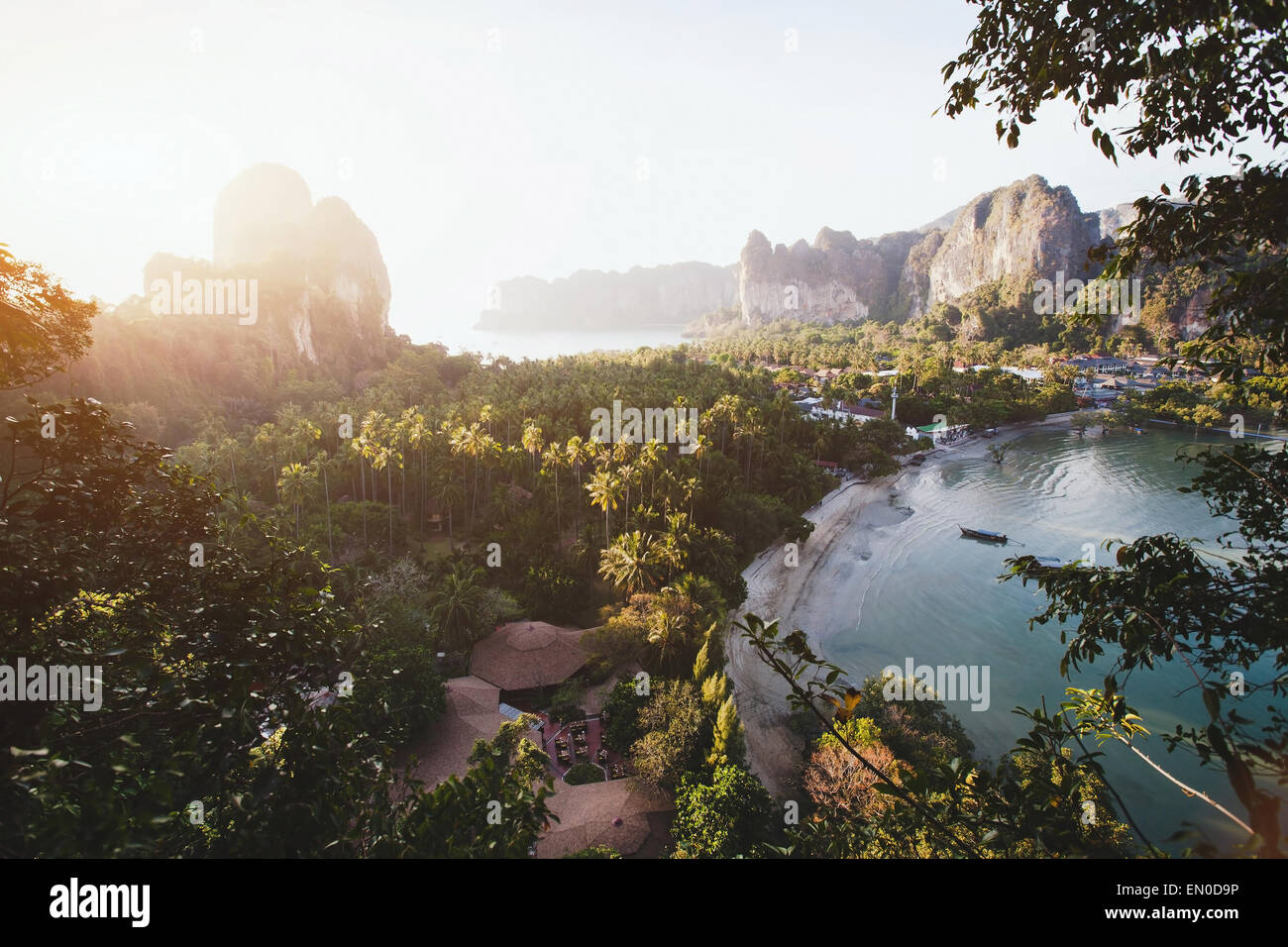 schöne Aussicht von Railay Beach, Krabi, Thailand Stockfoto