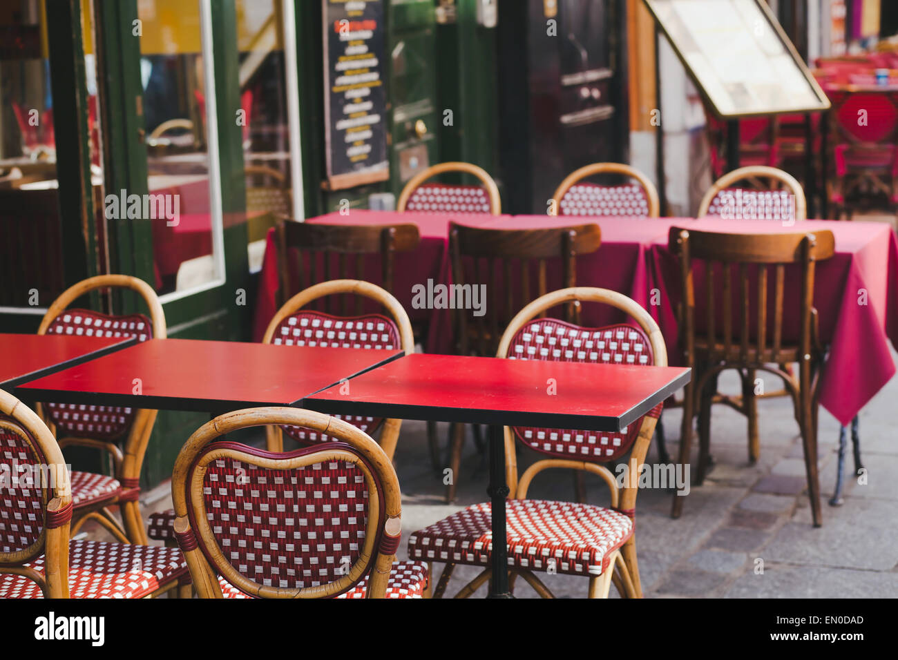 Street Bistro in Paris Stockfoto