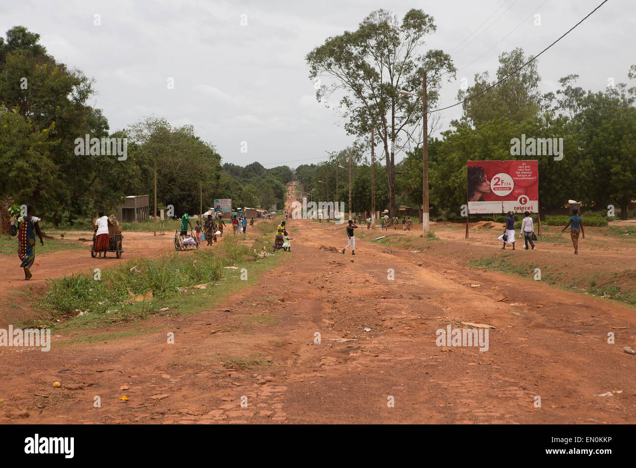 unbefestigte Straßen in Afrika Stockfoto