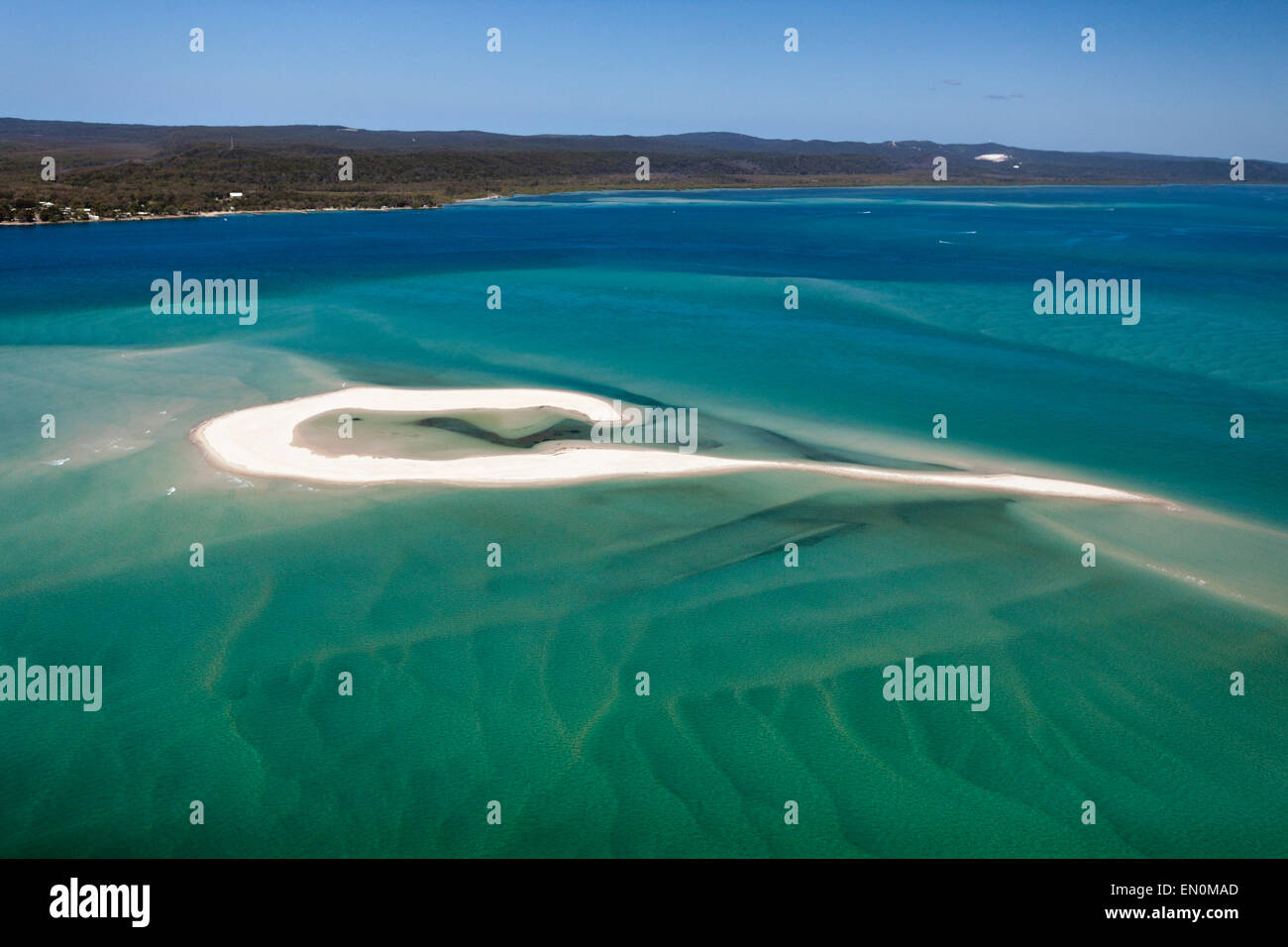 Luftaufnahme der Moreton Bay, Brisbane, Australien Stockfoto