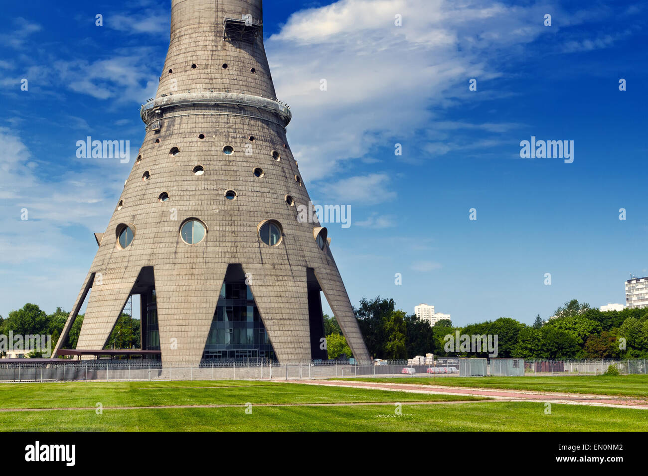 Ostankino Fernsehturm in Moskau 540,1 Metern (1,77 Stockfoto
