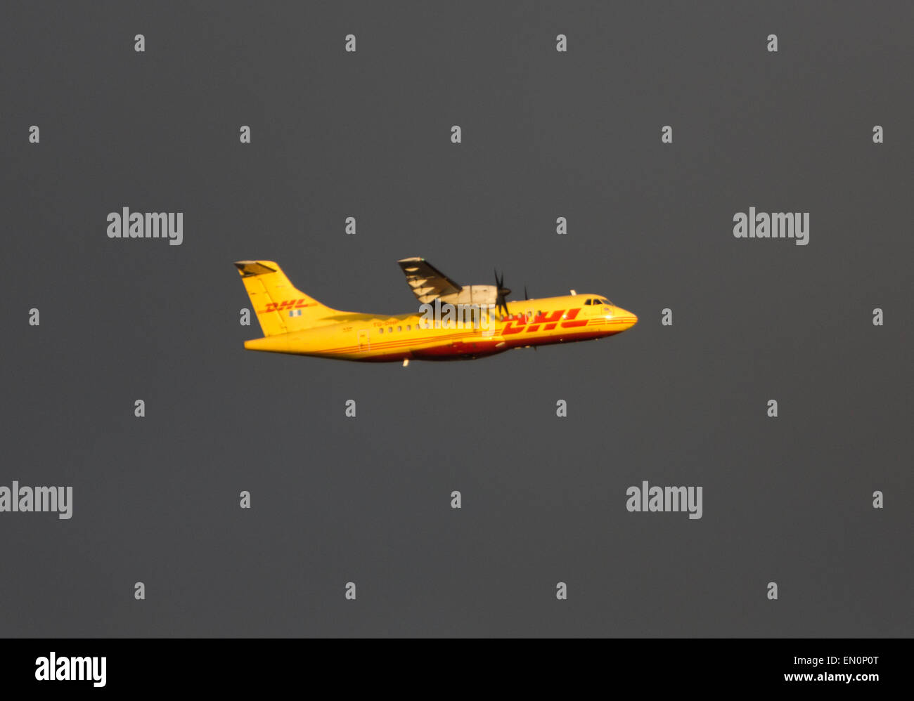 DHL Flugzeug in Guatemala Stockfoto