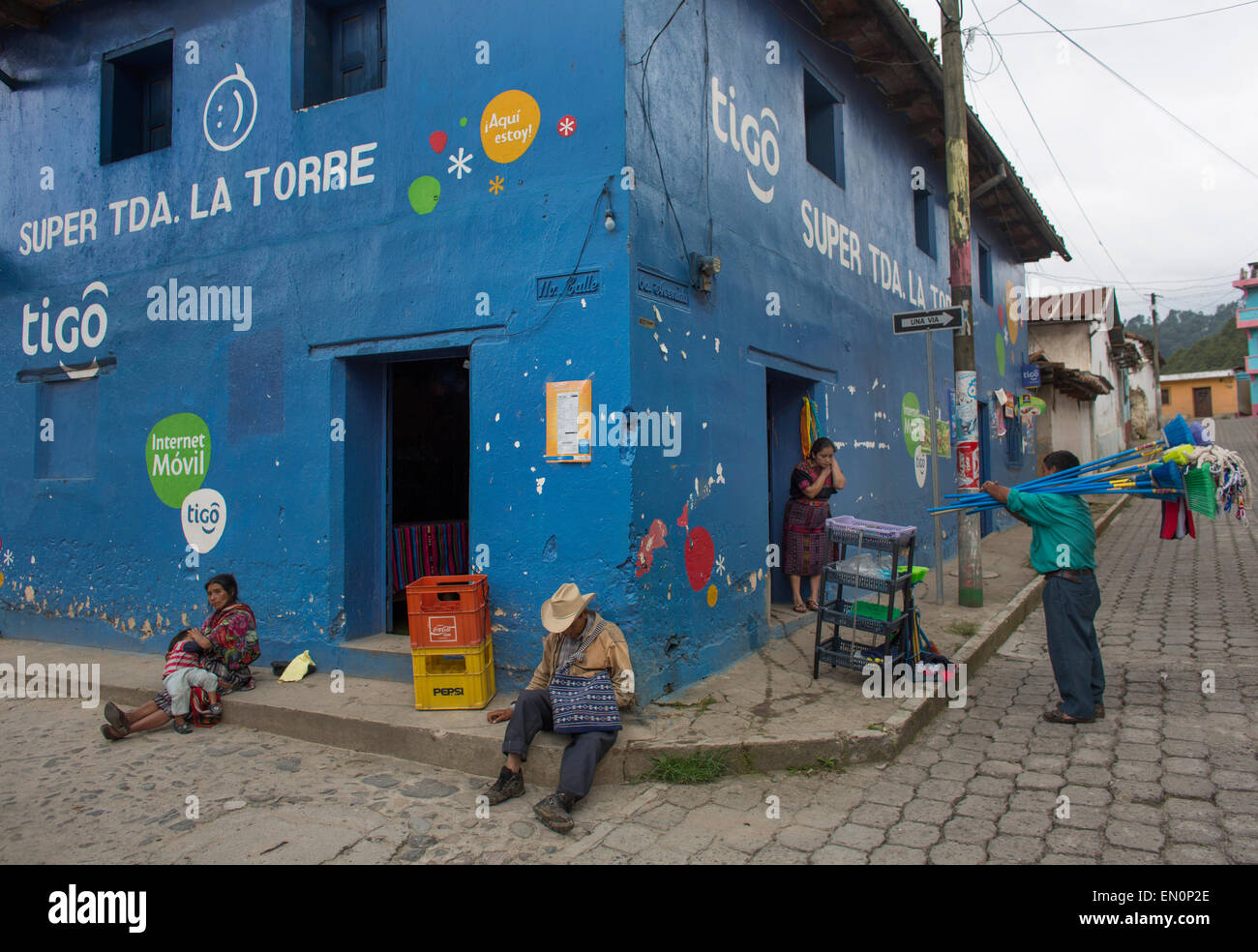 Geschäft in Santo Thomas Chichicastenango, Guatemala Stockfoto