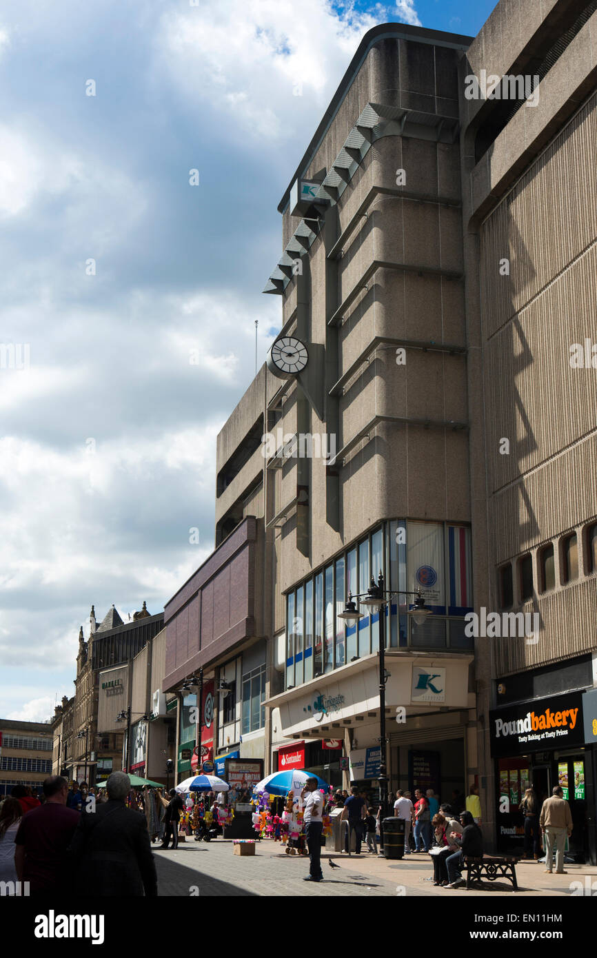 Großbritannien, England, Yorkshire, Bradford, Kirkgate, 1970er Jahre Einkaufszentrum Stockfoto