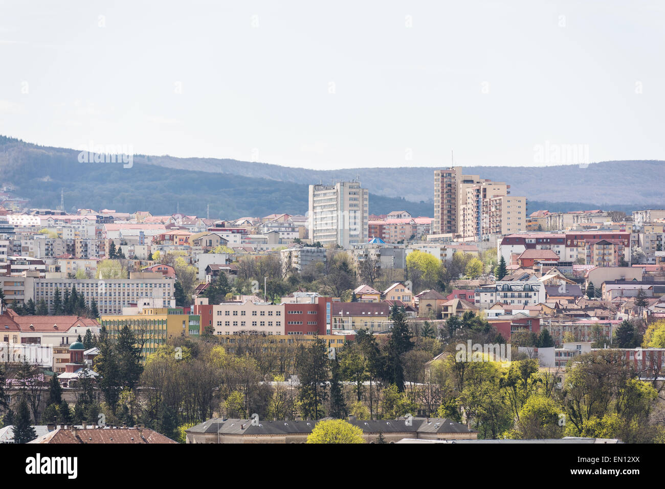 Hohe Ansicht von Cluj-Napoca Stadt In Rumänien Stockfoto