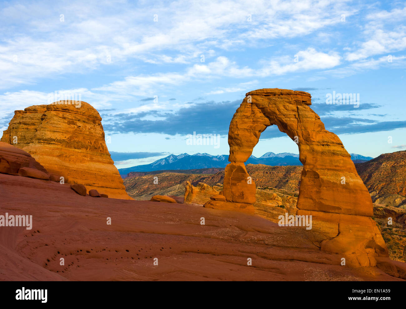 Delicate Arch im Arches-Nationalpark, Utah Stockfoto