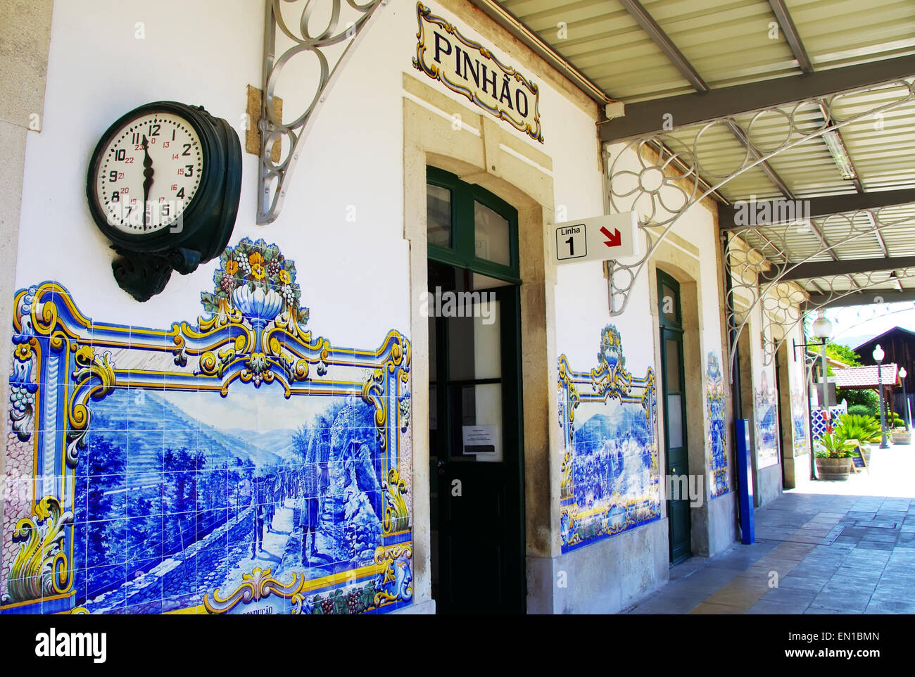 Bahnhof von Pinhao, Douro-Tal, Portugal Stockfoto