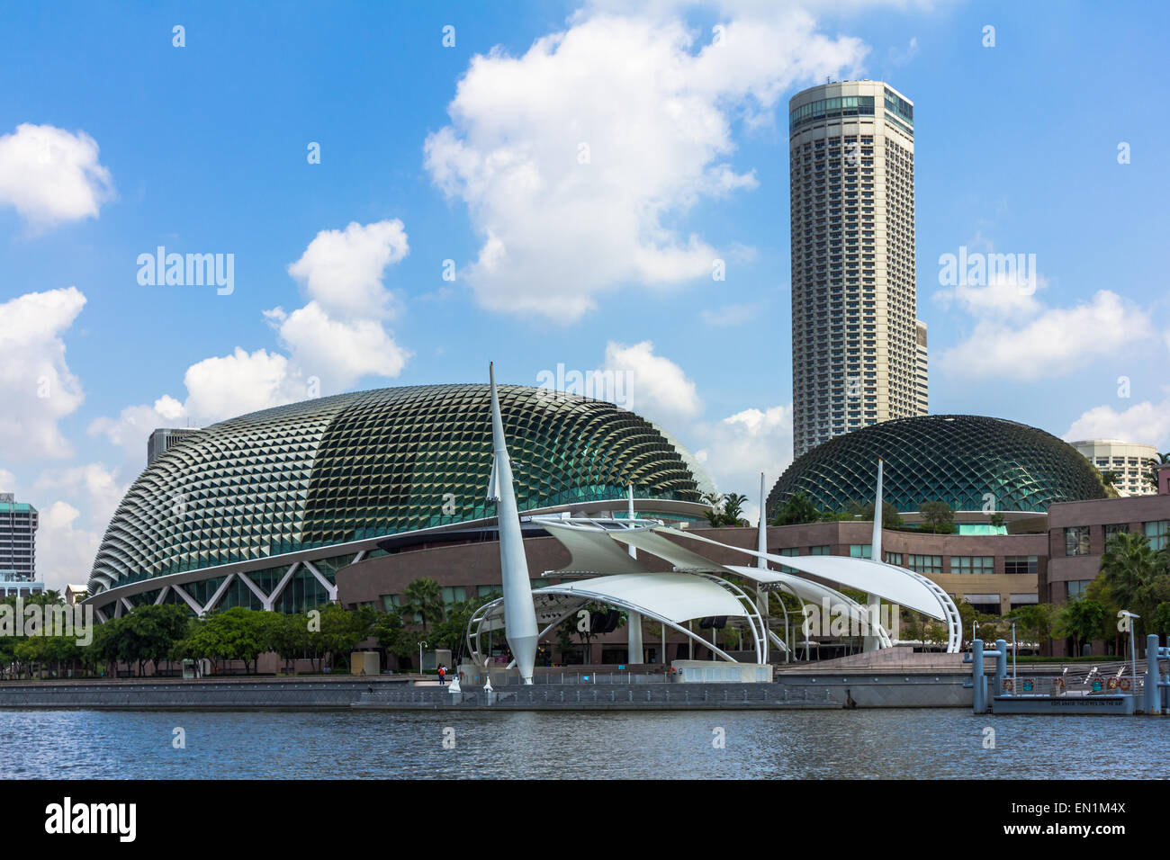 Esplanade - Theater an der Bucht, Zentrum für darstellende Kunst, Singapur. Stockfoto
