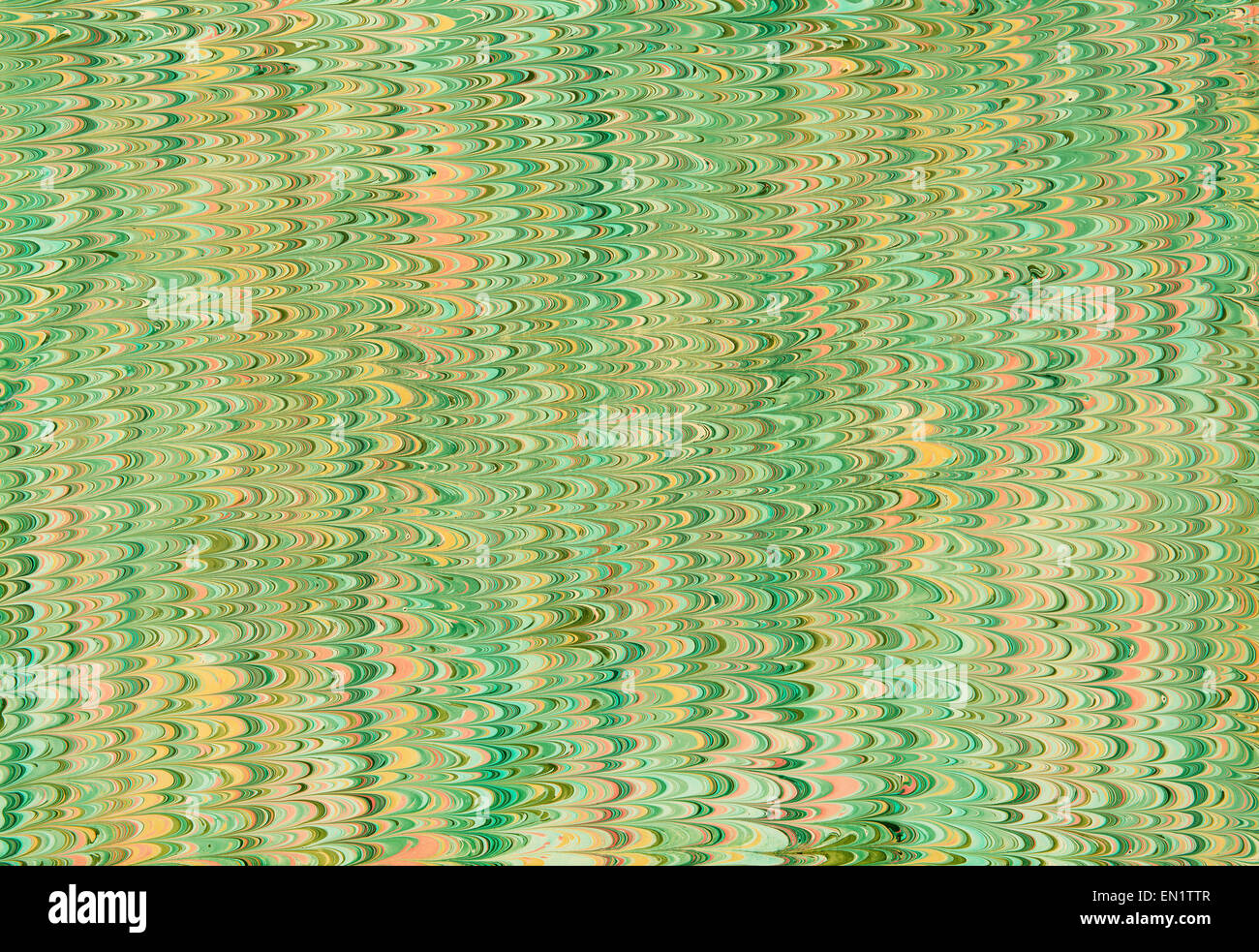 Grüner Marmor Dekorpapier Design mit Zick-Zack-Linien von Schattierungen von Grün Stockfoto