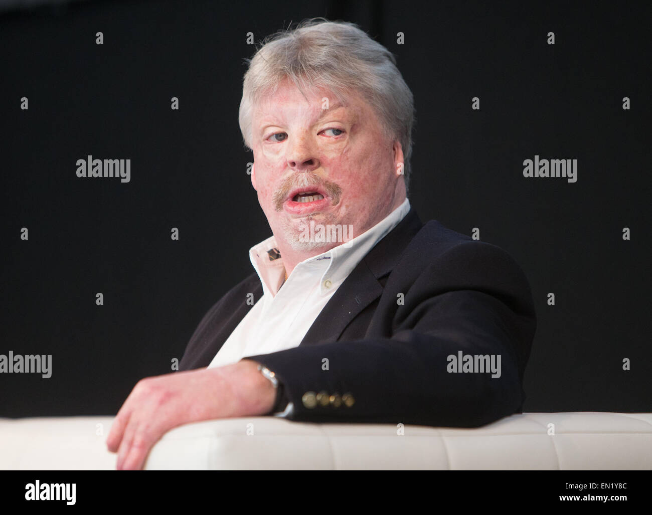 Falkland-Krieg-Veteran, Simon Weston, anlässlich einer Konferenz in Islington, London Stockfoto