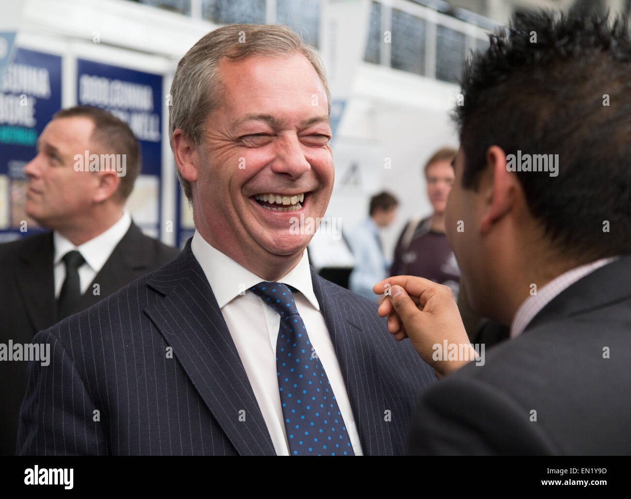 Nigel Farage, Führer der Ukip, Kampagnen in Islington, London Stockfoto