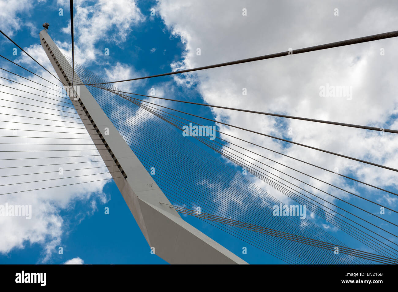 Israel, Jerusalem, Akkorde Brücke von spanischen Architekten & Ingenieur Santiago Calatrava entworfen Stockfoto