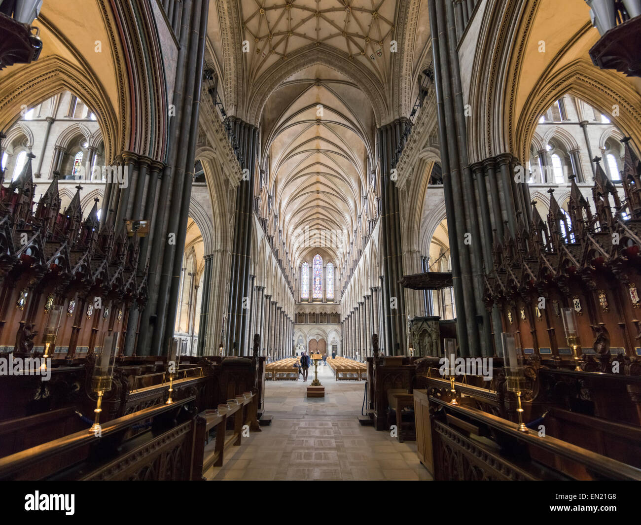 Kathedrale von Salisbury Kathedrale der Jungfrau Maria, anglikanische Kathedrale in Salisbury, England Stockfoto