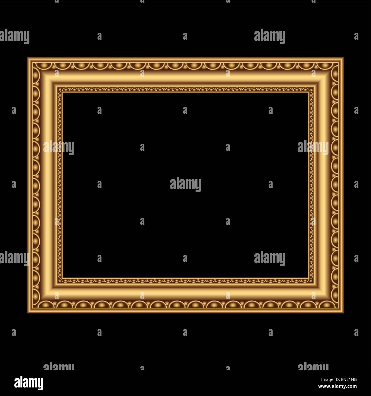 Goldenen antiken Rahmen für Ihr Bild. Vektor-illustration Stock Vektor