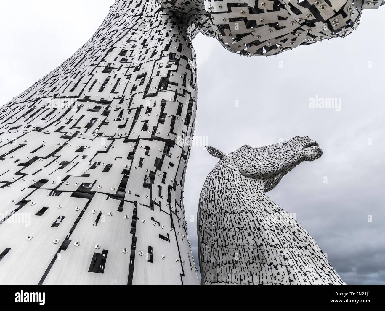 Die Kelpies, Skulpturen von Andy Scott 30 Meter hohen Roß. Falkirk, Schottland Stockfoto