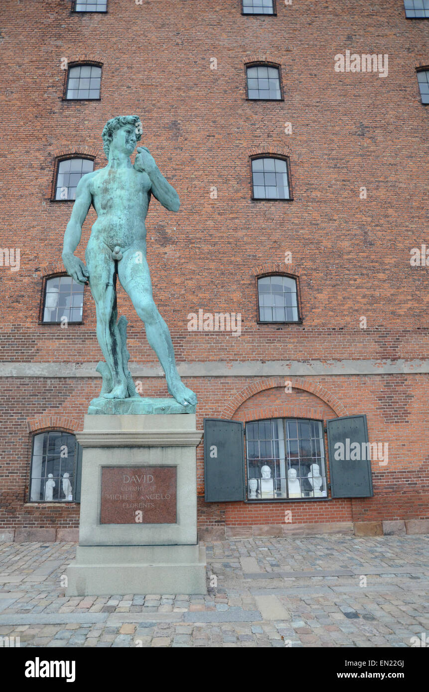 Dänemark Copenhagen Michelangelos David-Statue Stockfoto