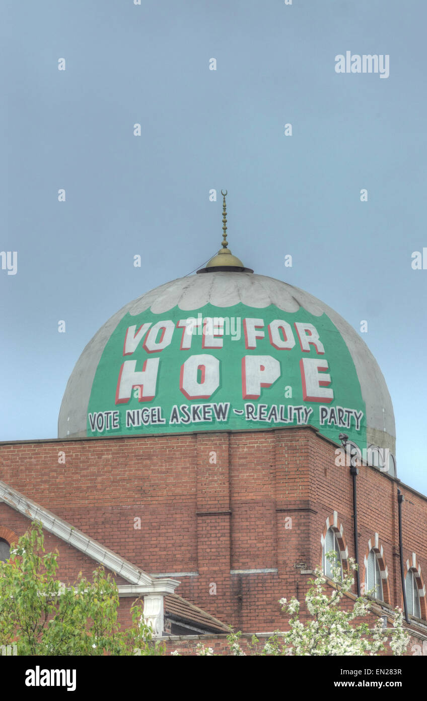 Dalston Moschee politische Botschaft Stockfoto