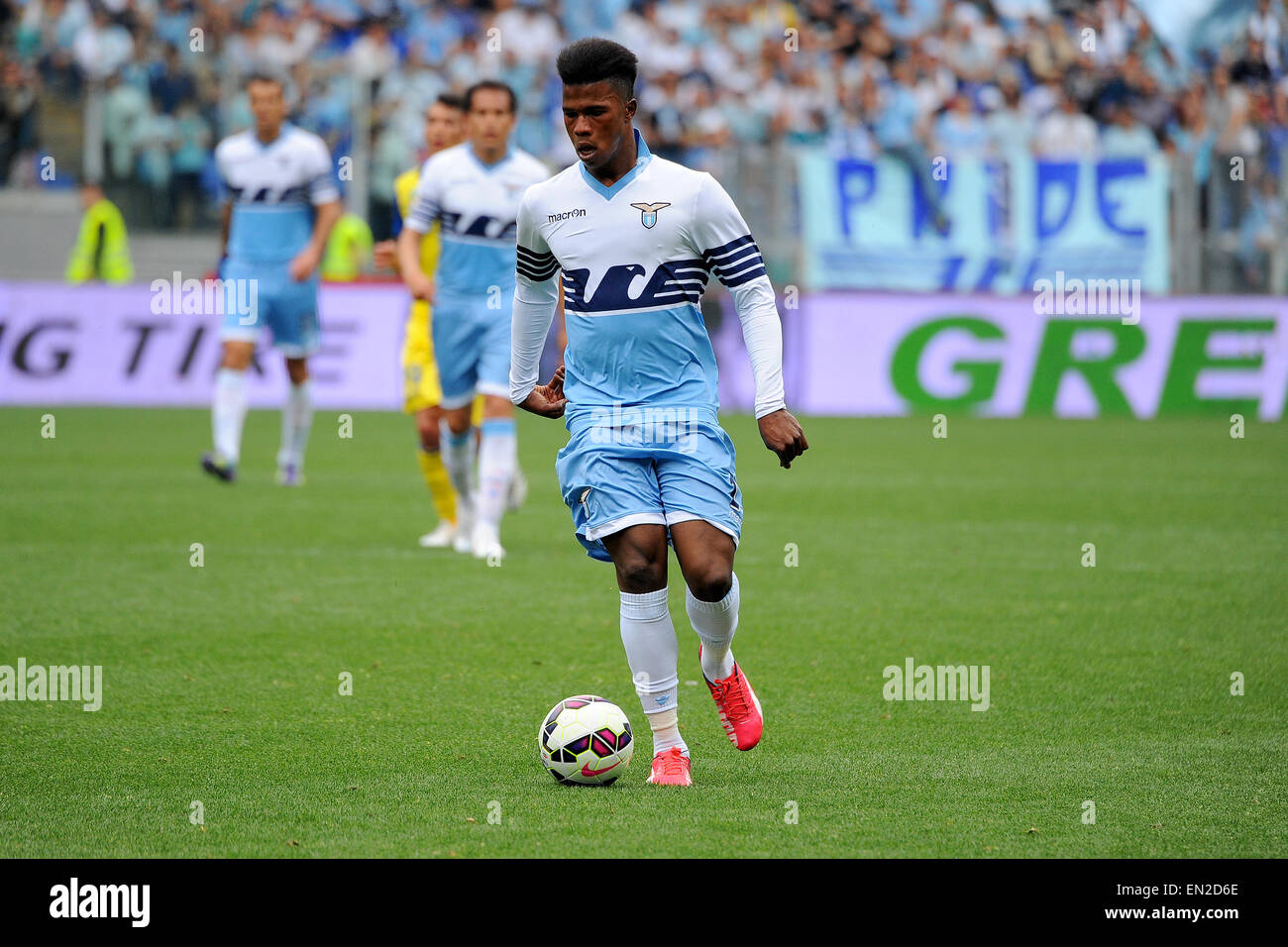 26.04.2015 Rom, Italien. Serie A Fußball. Lazio gegen Chievo. Keita Balde in Aktion bei Lazio Rom Stockfoto