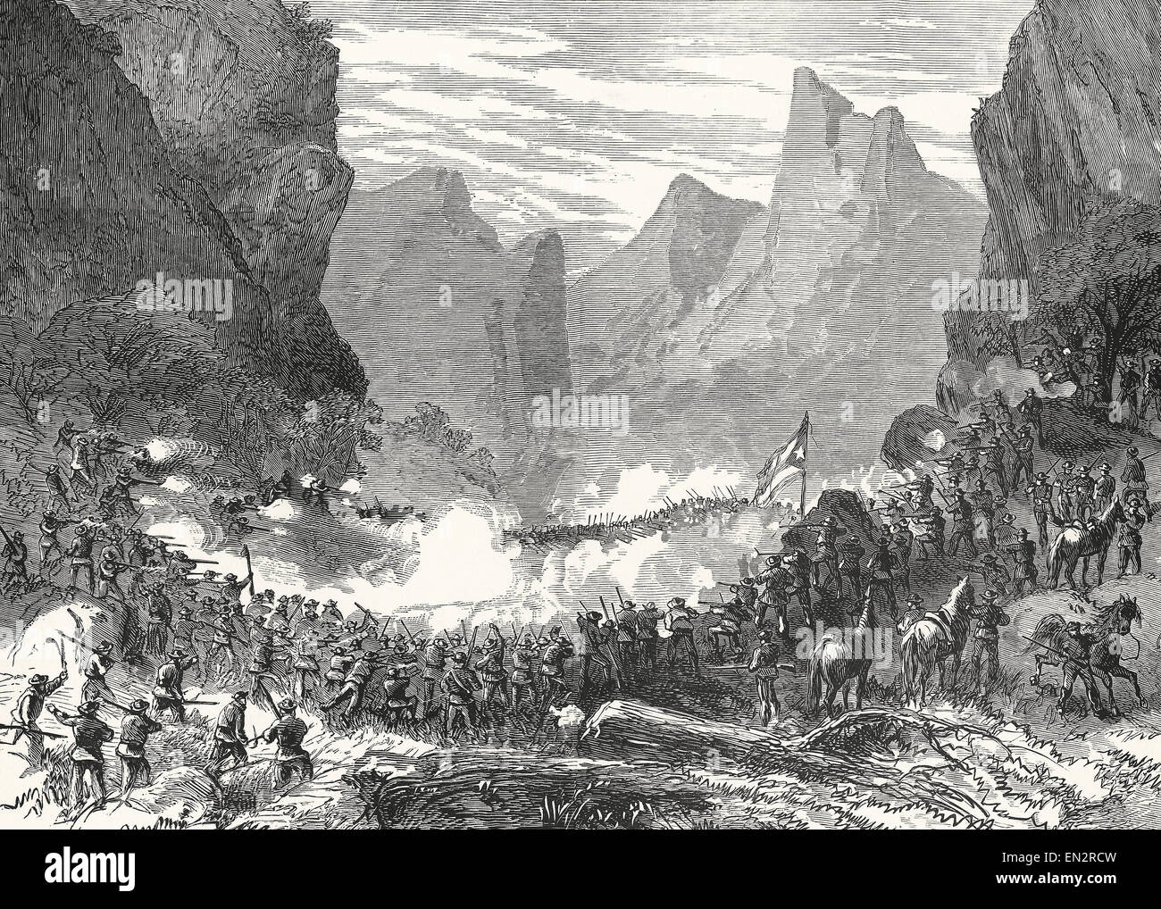 Schlacht in der Verderbnis des Pardones während des zehnjährigen Krieges in Kuba Stockfoto