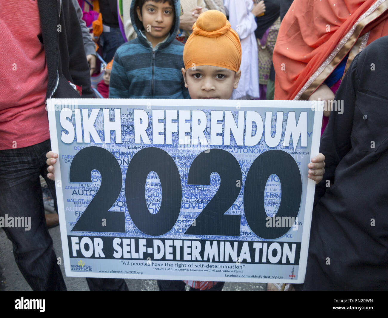 Jährliche Sikh Day Parade und Festival auf der Madison Avenue in New York City 2015. Stockfoto