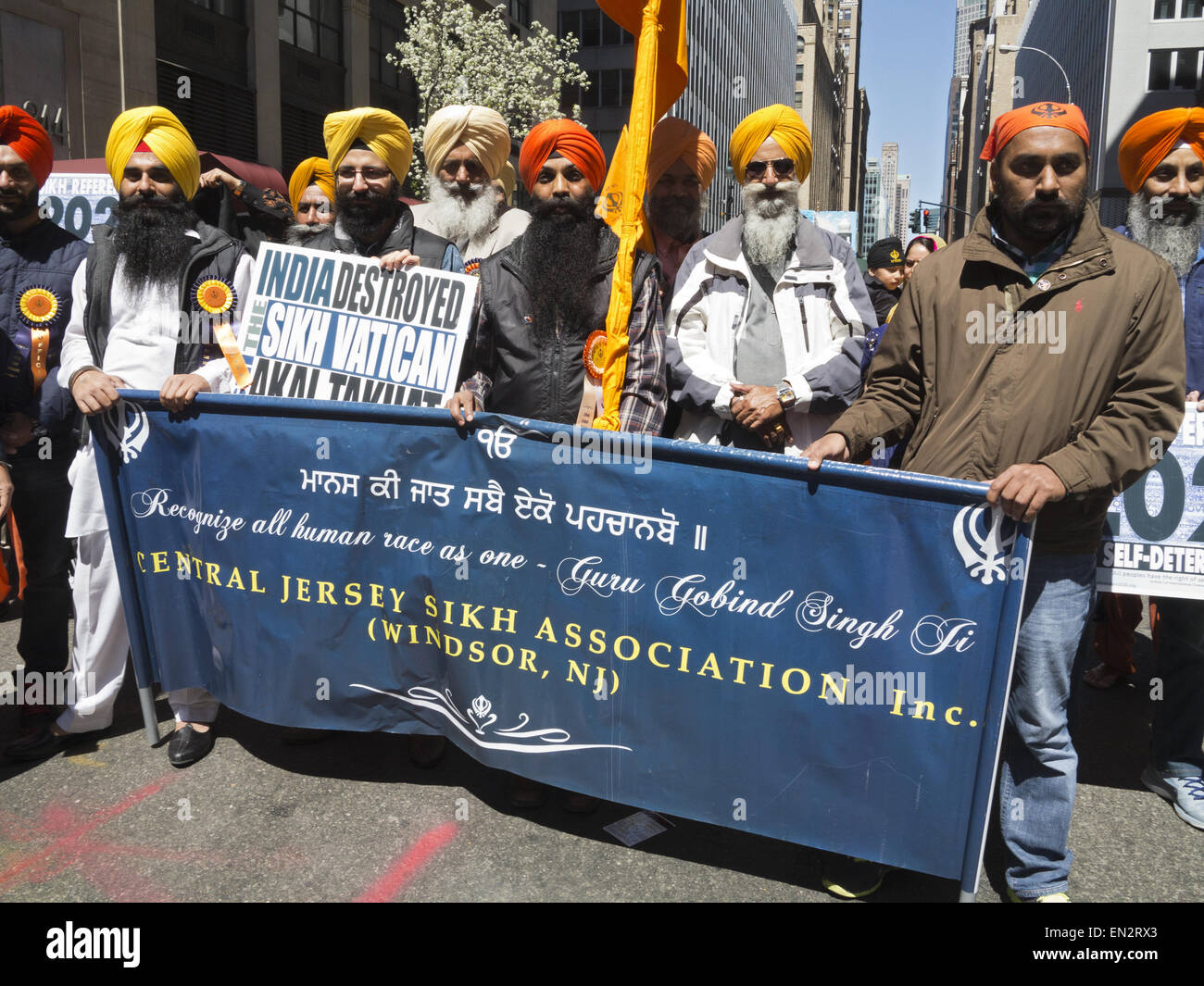 Jährliche Sikh Day Parade und Festival auf der Madison Avenue in New York City 2015. Stockfoto