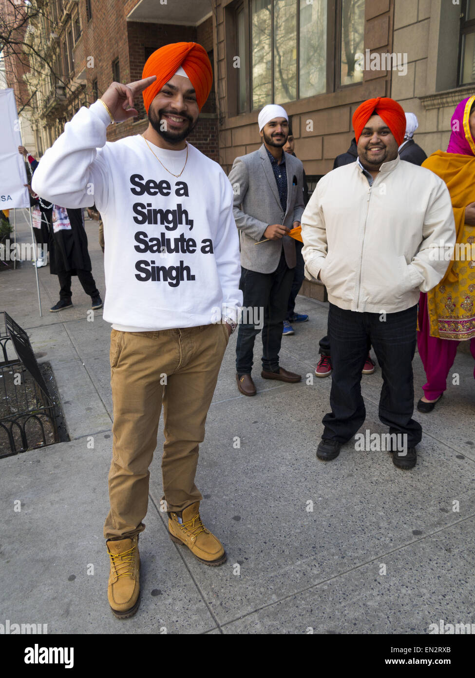 Jährliche Sikh Day Parade und Festival auf der Madison Avenue in New York City 2015. Stockfoto