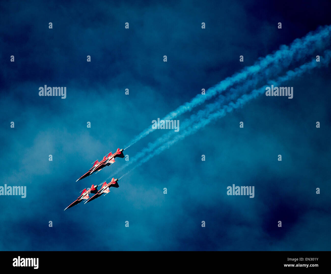 Spektakuläre Formationsflug Stockfoto