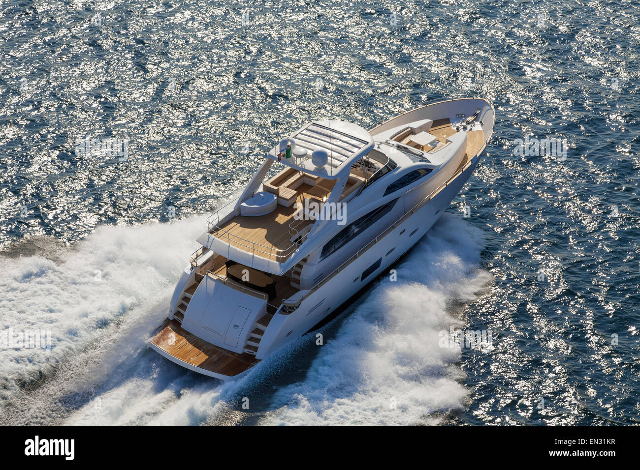 Luxus-Motoryacht in der navigation Stockfoto