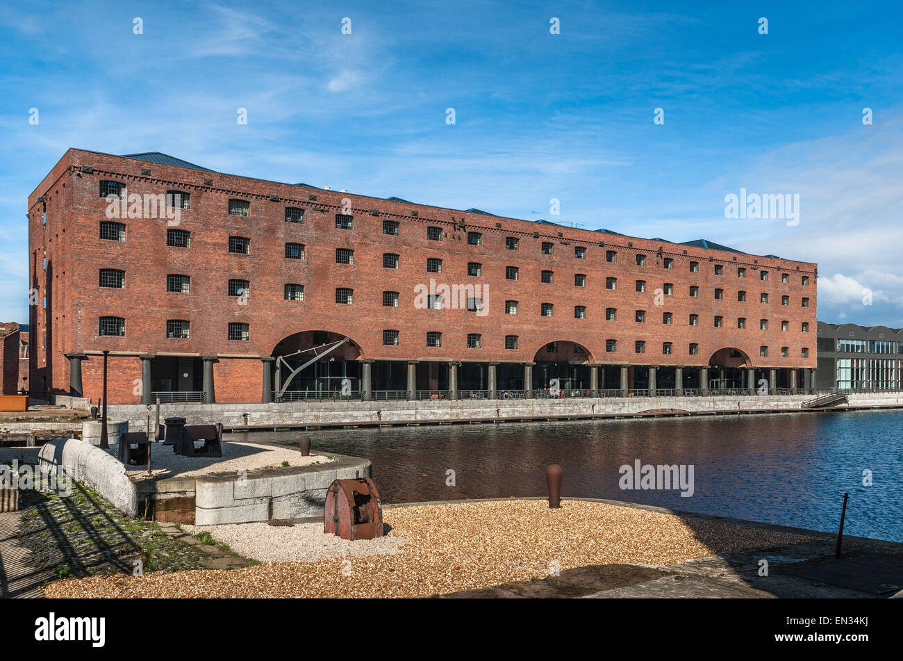 Neu entwickelte historische Stanley Dock in Liverpool. Stockfoto