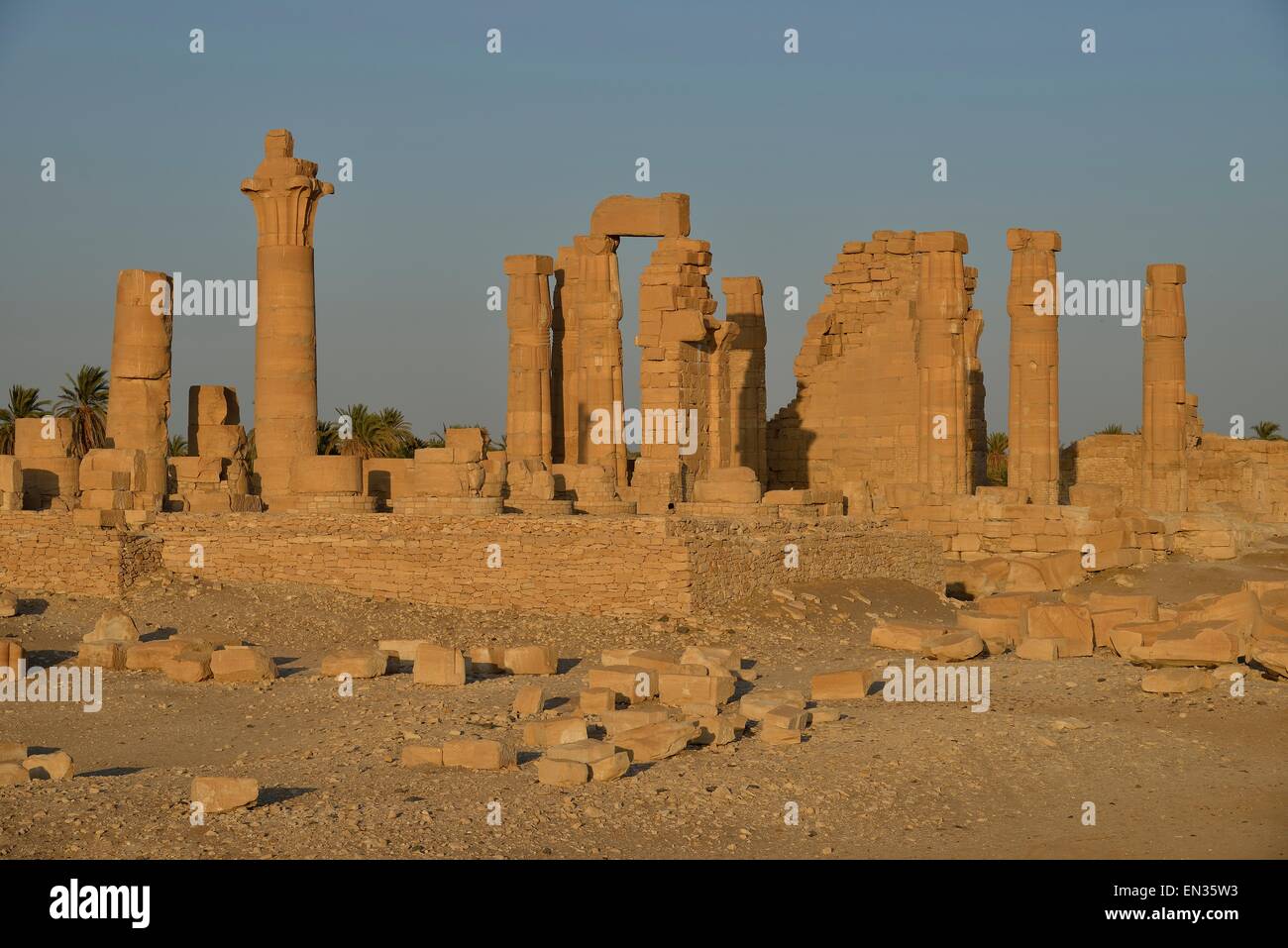 Tempel des Amun, Soleb, nördlichen Bundesstaat, Nubia, Sudan Stockfoto