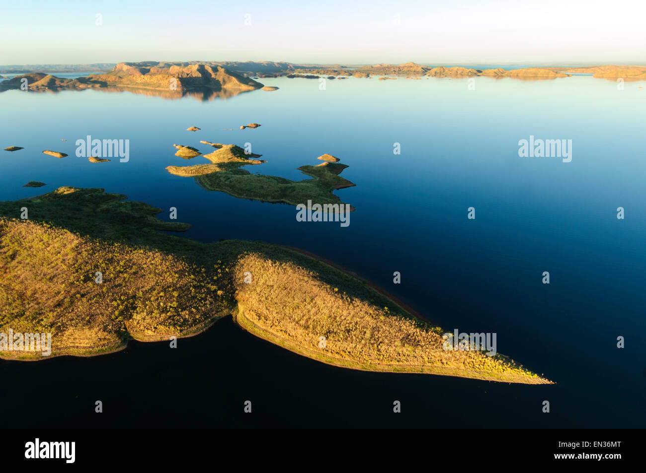 Luftaufnahme des Lake Argyle, Kimberley, Western Australia, Australien Stockfoto