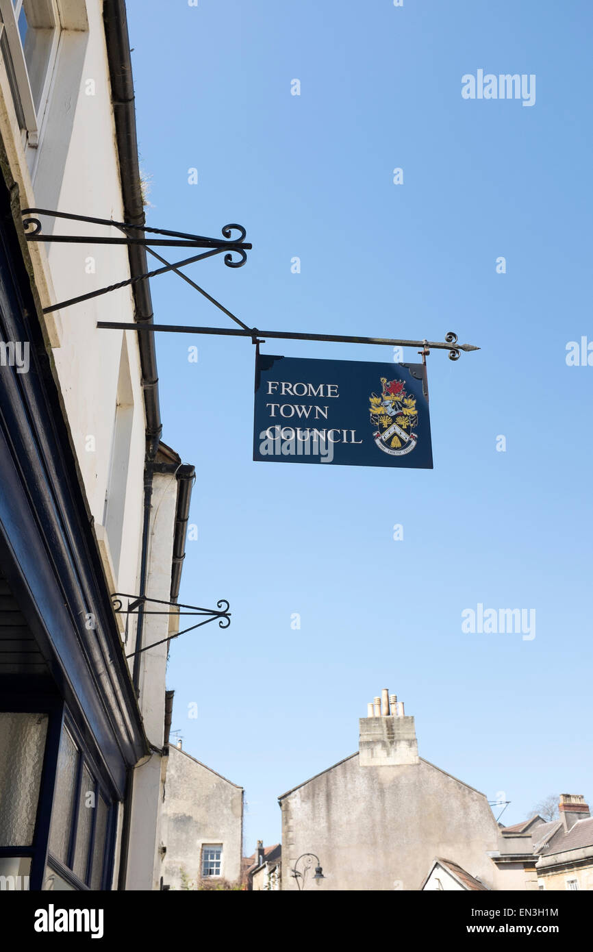 Frome Stadtrat Zeichen Stockfoto