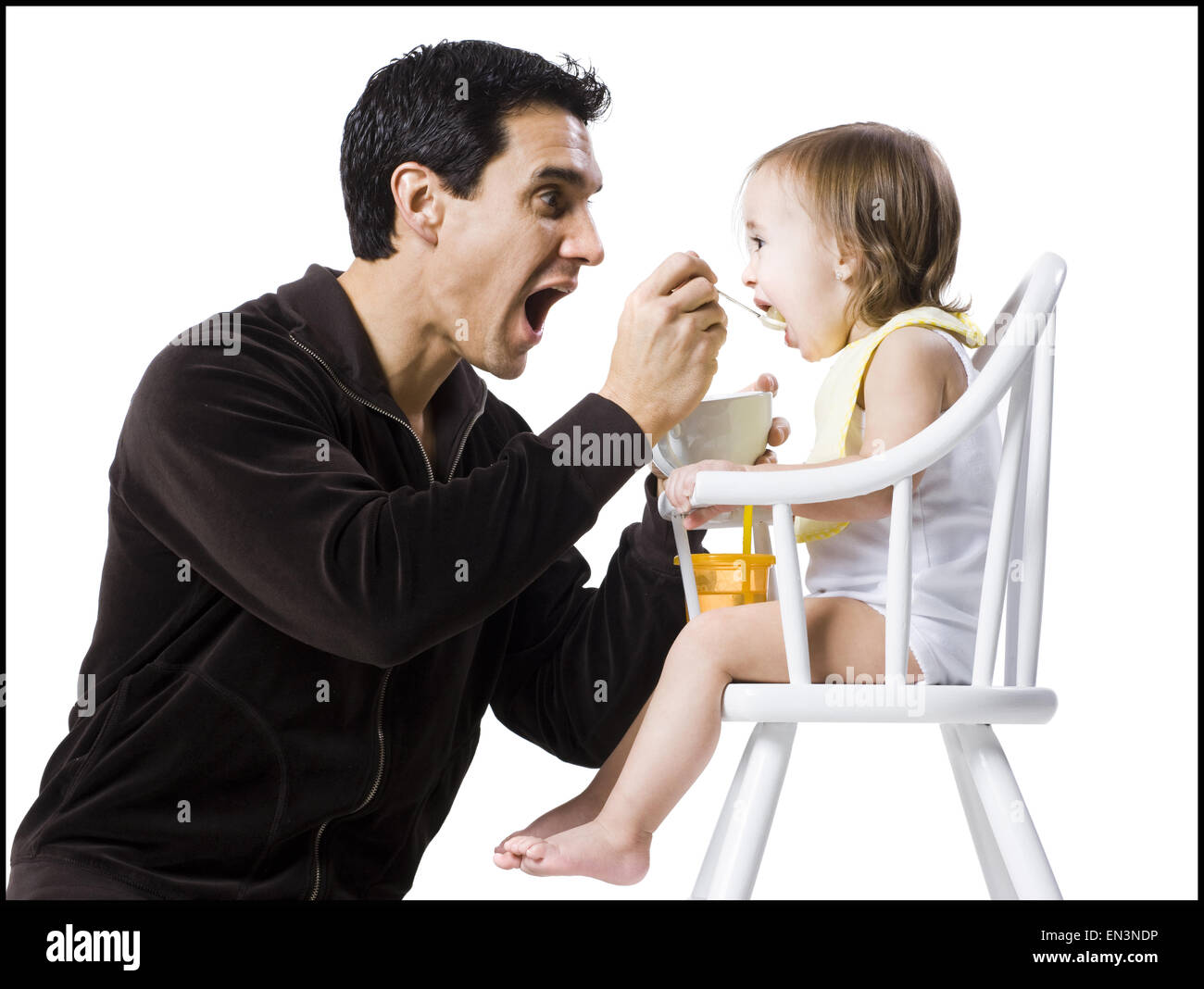 Vater und junge Tochter Stockfoto